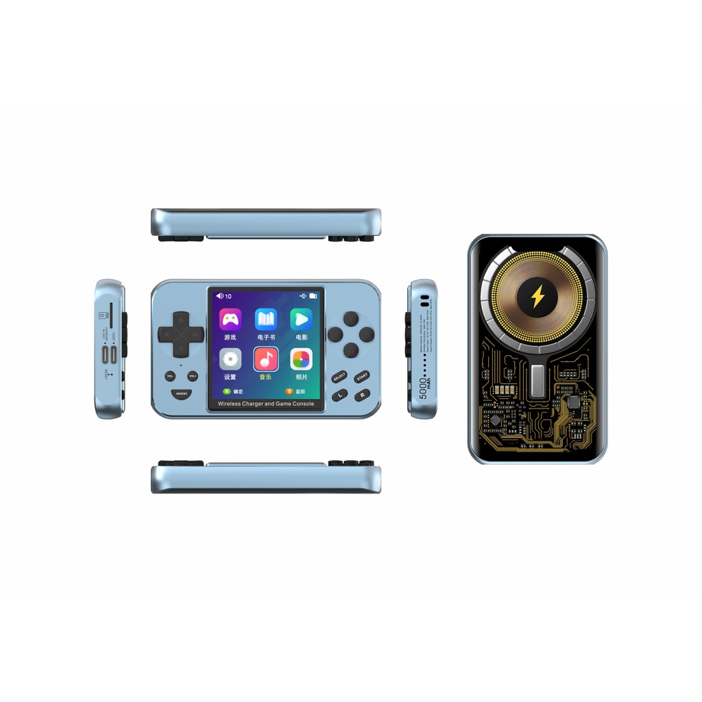 Q88 Handheld Game Console Support Wireless Charging Function Metal Housing Mp3 Mp4 Game Ips Screen