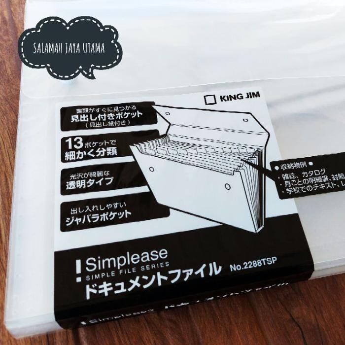 

Expanding File King Jim Ukuran A4 / Map Dompet Plastik Sekat Berkas Laporan Ukuran A4