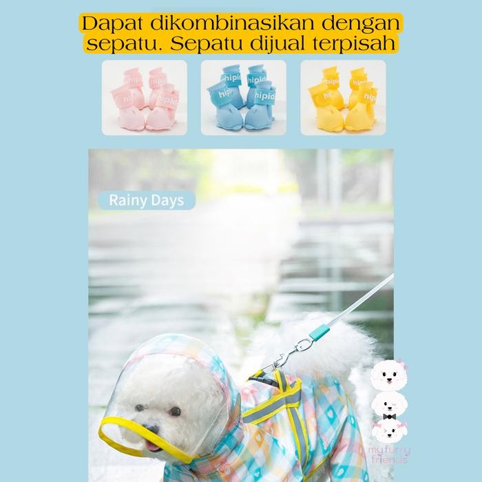 New Arrival Lovely Raincoat For Dogs Jas Hujan Peliharaan Anjing Pu1