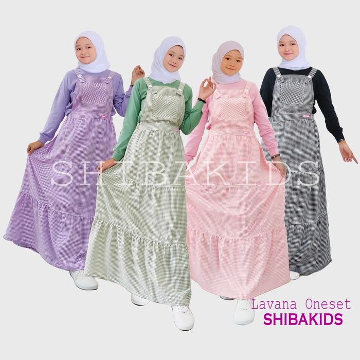 Hayya- Shibakids Lavana Gamis Anak / Dress Katun over all Setelan baju kodok / Baju Kodok /