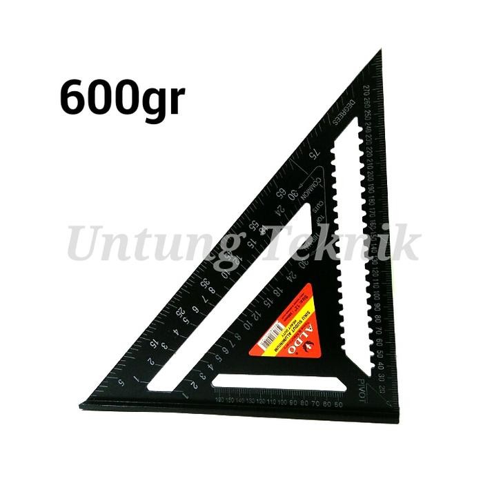 

No.OneBest- ALDO 12 inch Speed Square - Siku Sudut Penggaris Segitiga Aluminium