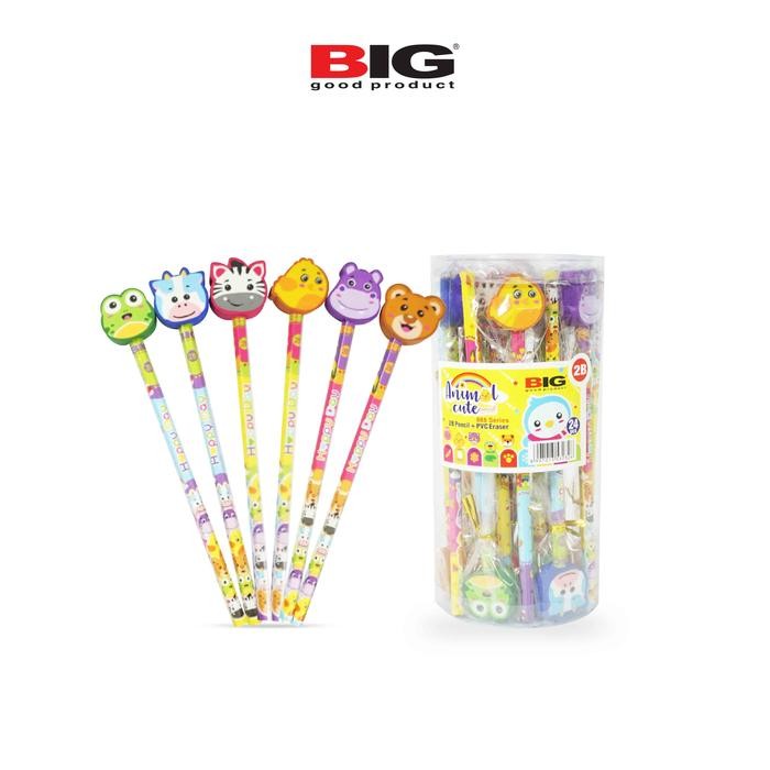 

No.OneBest- Pensil 2B & Penghapus Topper BIG PS-888 Tabung 24 Pcs