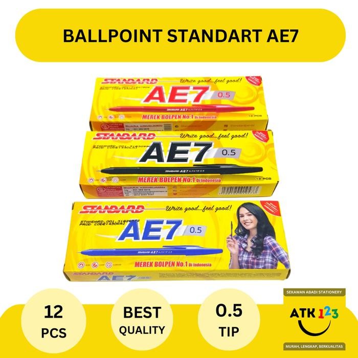 

No.OneBest- Ballpoint / Bolpen / Pulpen Merk Standart AE7 Original Alfatip 0.5