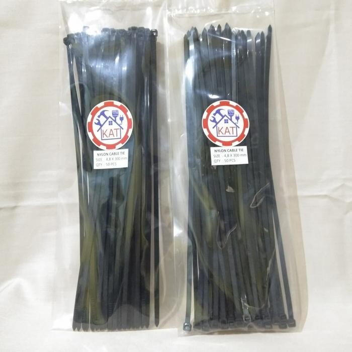 

No.OneBest- Kabel ties 30 cm/ 4,8 x 300 mm/ cable tie tis pengikat HITAM PUTIH