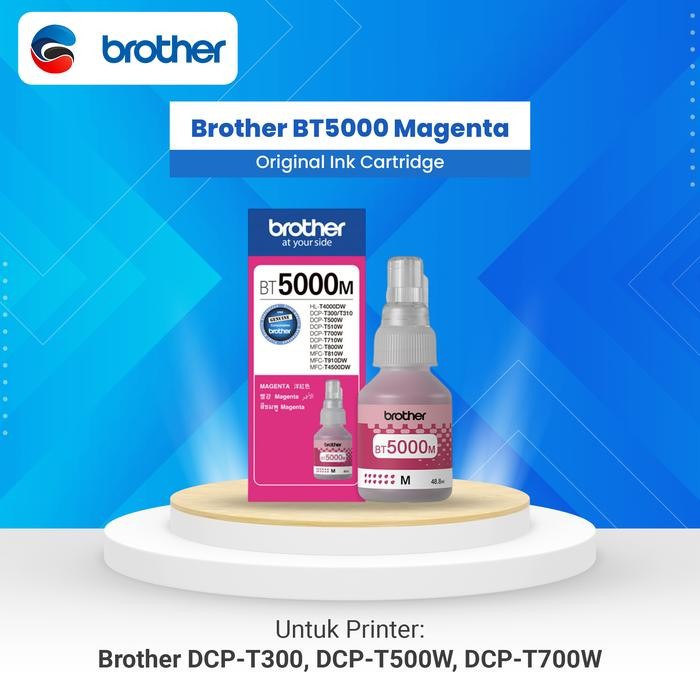 

No.OneBest- Brother Tinta BT5000 M BT 5000 BT5000M Magenta Ink Original refill