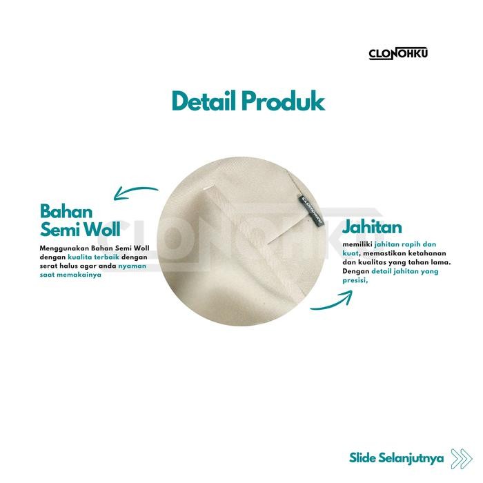 Clonohku Celana Ankle Pants Pria Big Size (Jumbo) Ankle Pants - Office Pants - Celana Bahan Pria