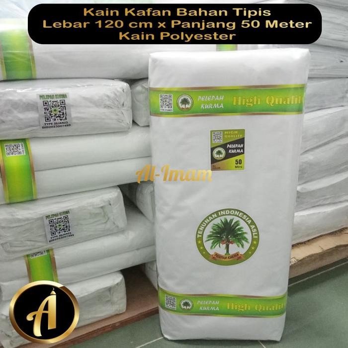 Thameer- Kain Kafan 1 Roll L-120cm x P-50 Meter Kain Tipis Cap Pelepah Kurma Polyester