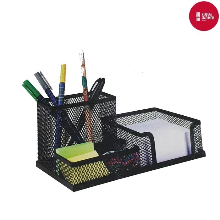 

No.OneBest- Memo/Desk/Stationery/ATK Organizer/Holder/Stand 3 Sekat V-TEC HITAM