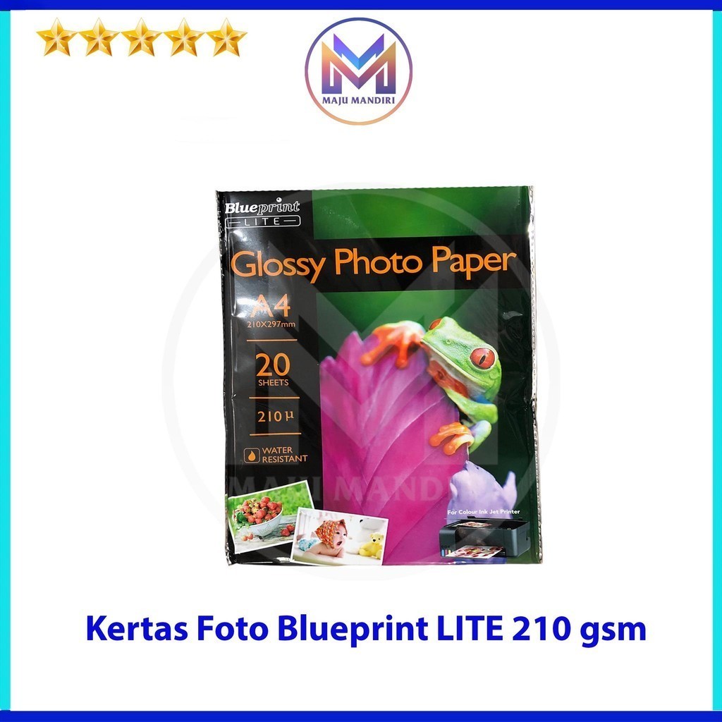 

UM1 Kertas Foto Glossy Blueprint Lite A4 210 Gsm / Photopaper Lite 210