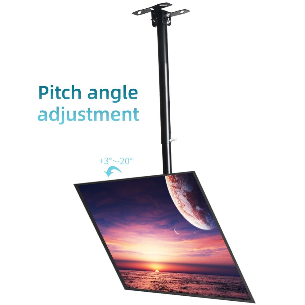 Hillport Tv Mount Ceiling Bracket 14-40 Inch Pendant Hanger 360 Degree Rotary Tilt Full Motion Tv