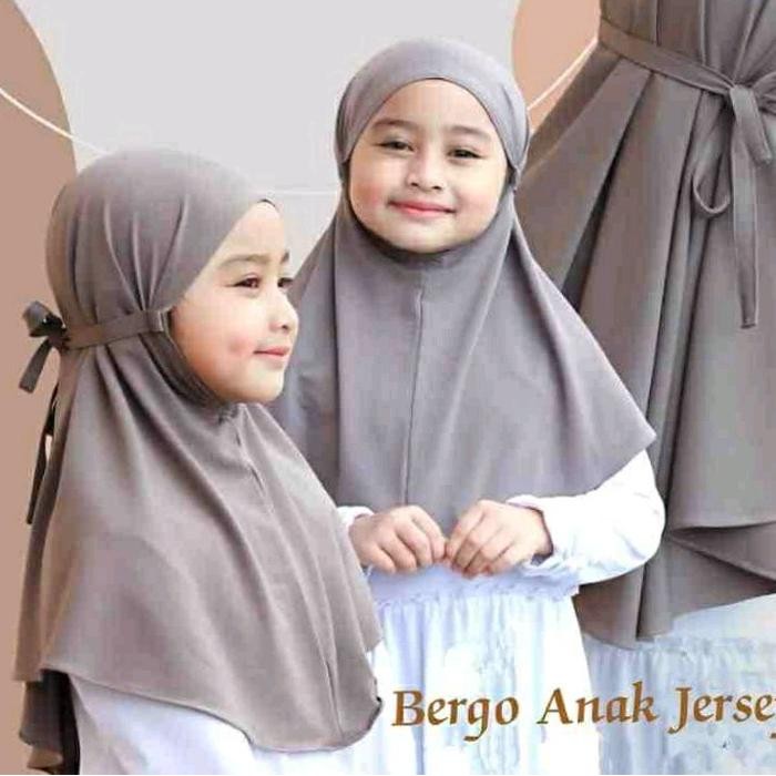 Modiq- Hijab Bergo anak Jersey/Bergo hijab instan anak Jersey premium