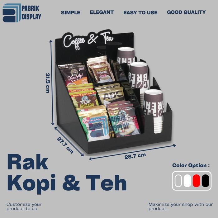 tempat kopi / kopi storage / rak kopi / akrilik display kopi