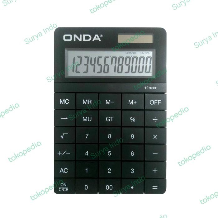 

Kalkulator 12 Digit Onda Layar Besar Dual Daya Baterai / Solar