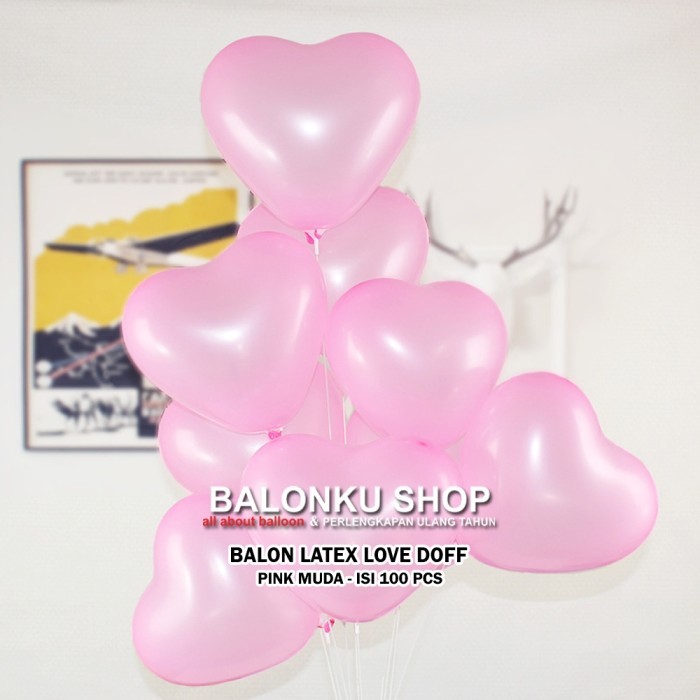 Tukuparty Balon Latex Love Doff Isi 100 Pcs / Balon Love Doff / Balon Love