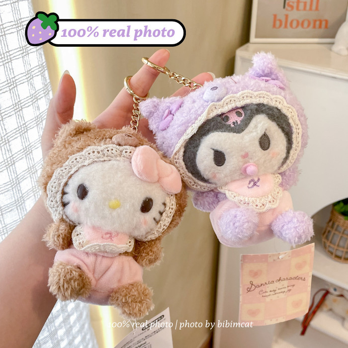 Tukuparty Milk Baby Sanrio Plush Keychain - Gantungan Kunci Boneka Kuromi Cinnamoroll My Melody