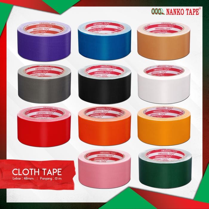 

Nanko Cloth Tape 48 Mm X 13 M (12Pcs) #Gratisongkir