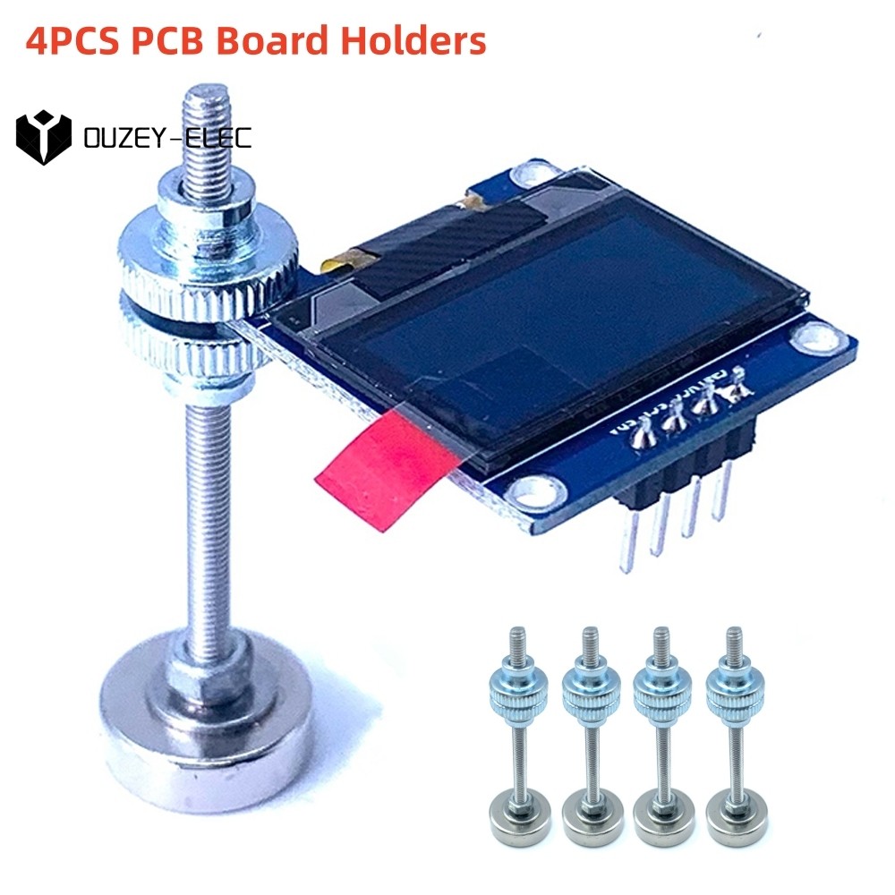 4PCS Universal PCB Board Holder Fixture Strong Magnetic Pins Clamp Groove Soldering Holder Tool for 
