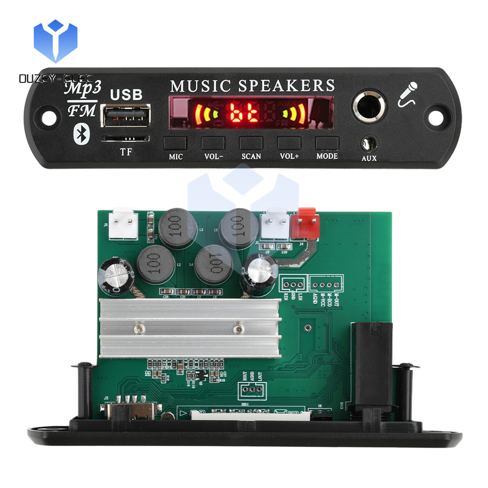 DC 6~24V Bluetooth Audio Decoding Board MP3 Audio Player Module 2*80W Dual Channel Stereo Amplifier 