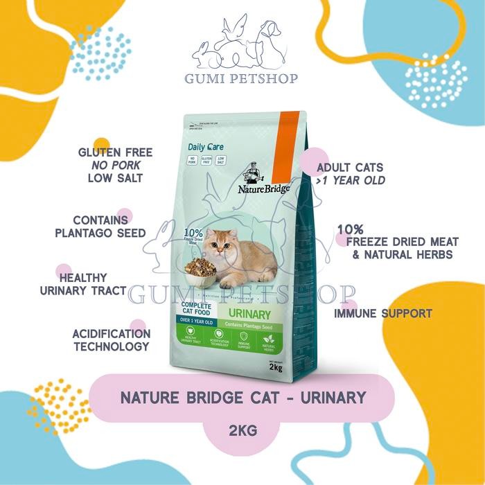 NATURE BRIDGE Cat Urinary 2Kg / Makanan Kucing Urinary CatFood / Nature Bridge Urinary Cat Food