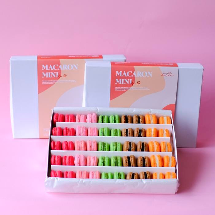 

Macaron mini isi 50 premium almond Cookies