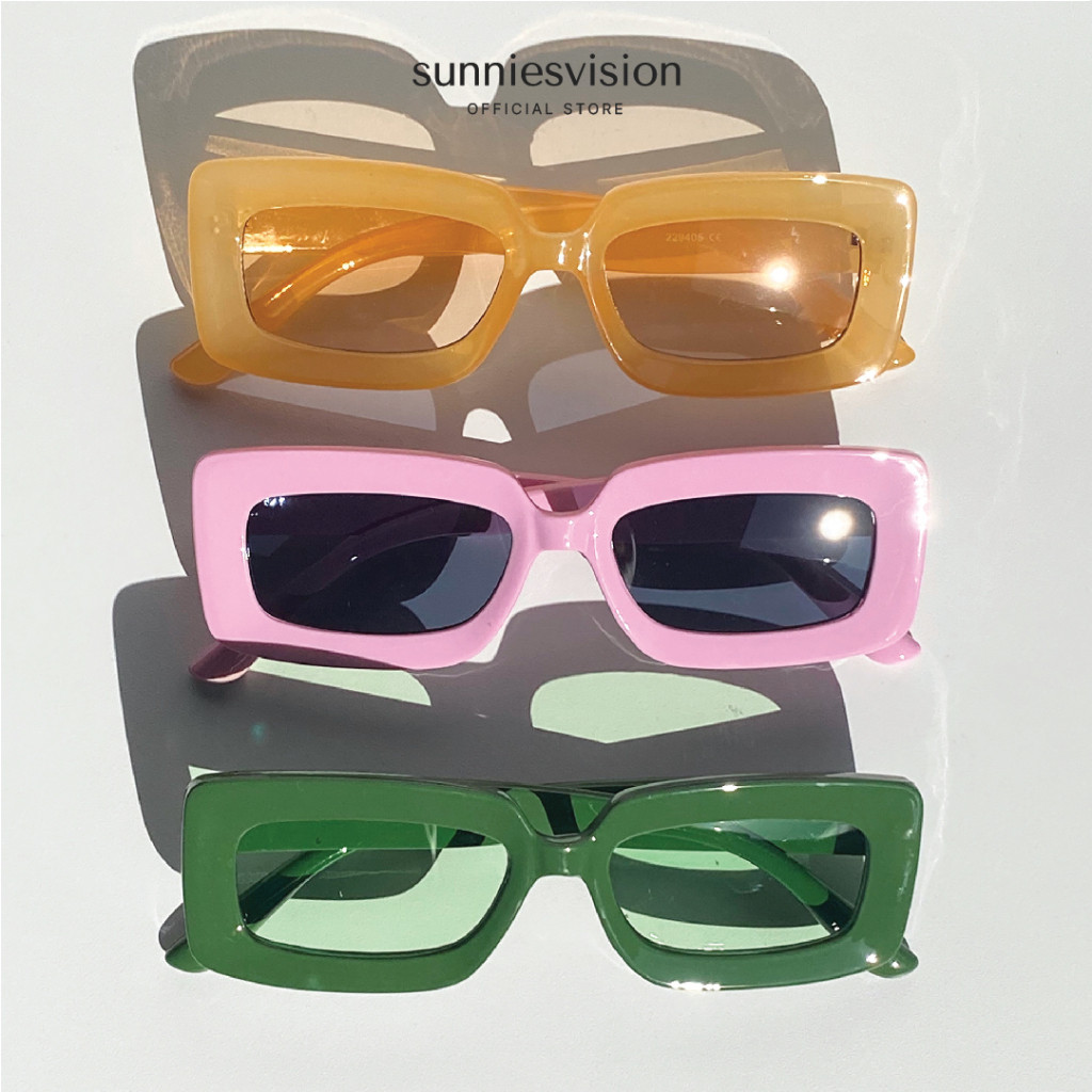 CLEO Sunnies Vision (kaca eyewear kpop sunglasses anti uv 400 hd vision neon vintage colorful)