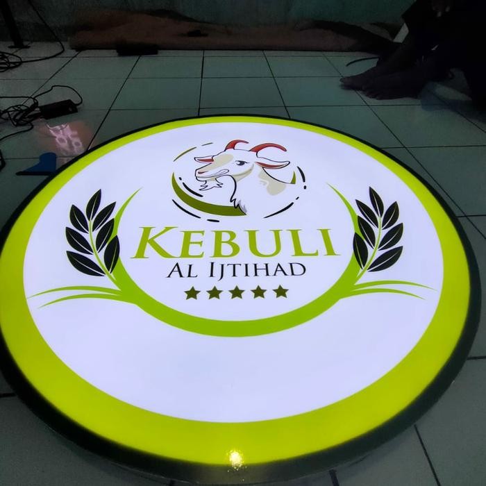 New.. Neon Box Bulat 40Cm