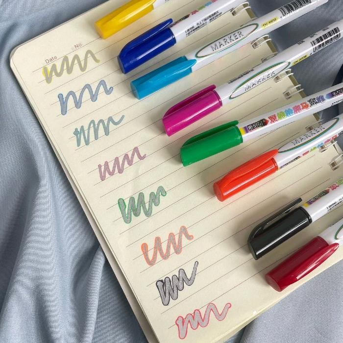 

LANGSUNG GAS.! STABILO GLITTER BARU 1 SET ISI 8PCS ALAT TULIS SEKOLAH