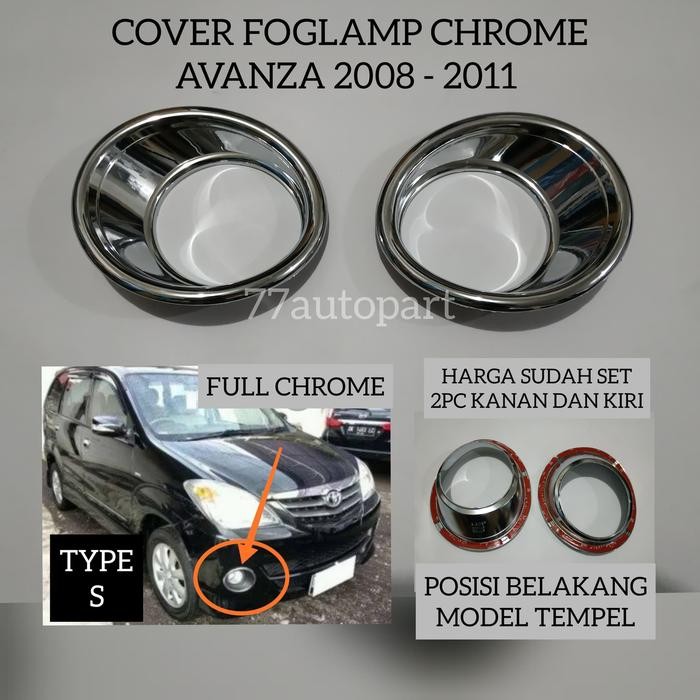 PREMIUM Cover foglamp ring lampu kabut avanza type S 2007 2011