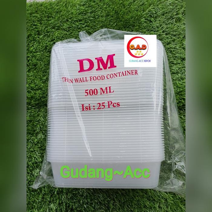 ASLI.. THINWALL KOTAK PANJANG/KOTAK MAKAN/KOTAK NASI/KOTAK PLASTIK DM KOTAK