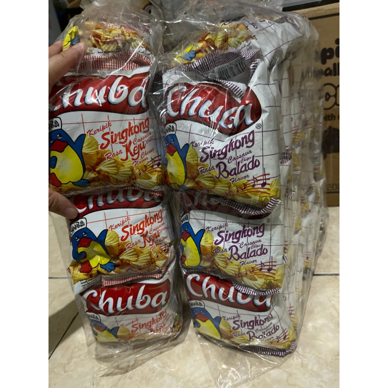 

Chuba Keripik Singkong isi 10gr x 20 Bungkus