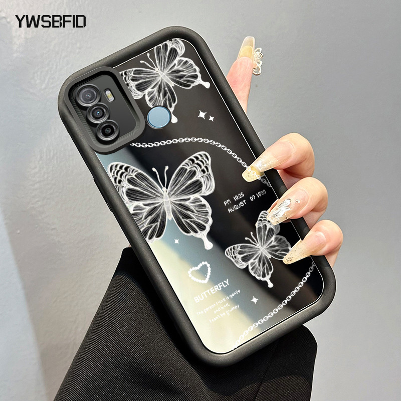 YWSBFID Casing Hp Untuk OPPO A53 2020 A33 2020 A53s A32 A11s Case Casing cermin HP Softcase silikon 