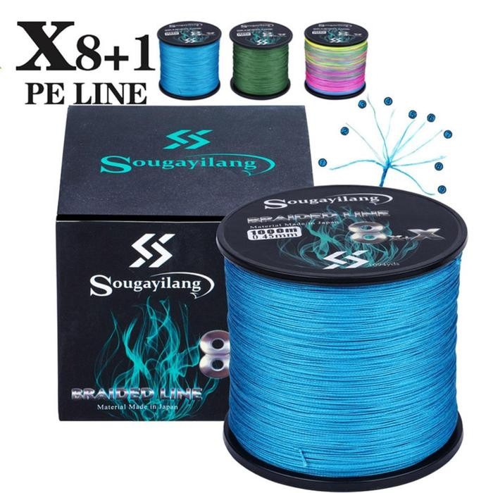 Sougayilang Senar PE 9 Untai 300M 500M X9 Kepang Tali Pancing Line Senar Pancing