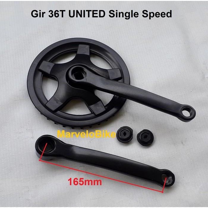 Crank Gir Sepeda Lipat Bmx Fixie Ni 36T United Single Speed