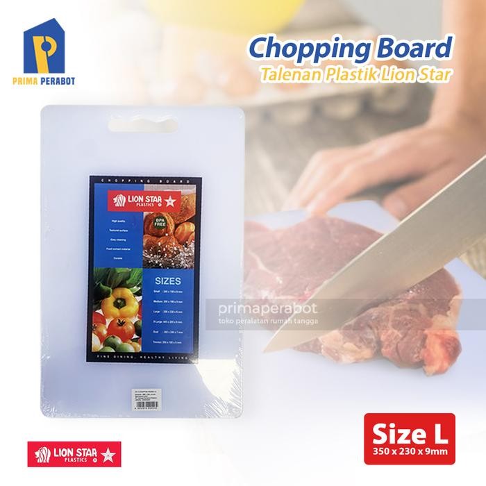 TALENAN PLASTIK /CHOPPING BOARD UKURAN BESAR (L) LION STAR