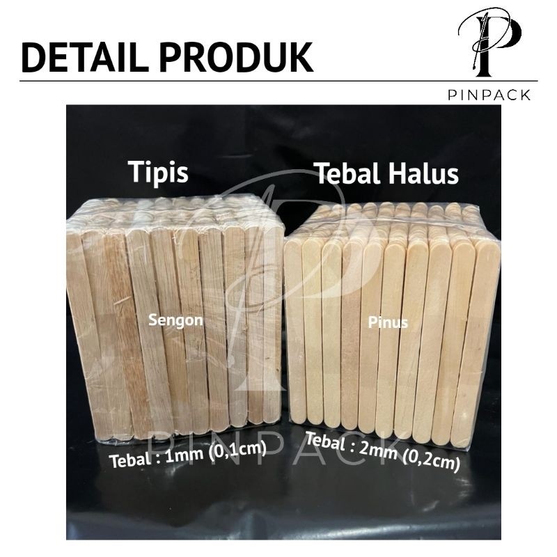 [HARGA 1 DUS] Stik Es Krim / Stick Ice Cream Kayu Ringan dan Tebal Sengon Pinus