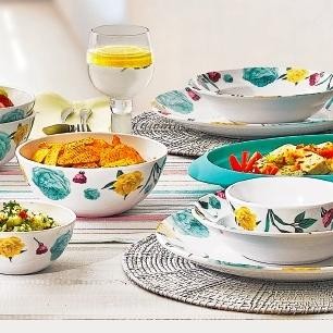 Tupperware Peony set melamine