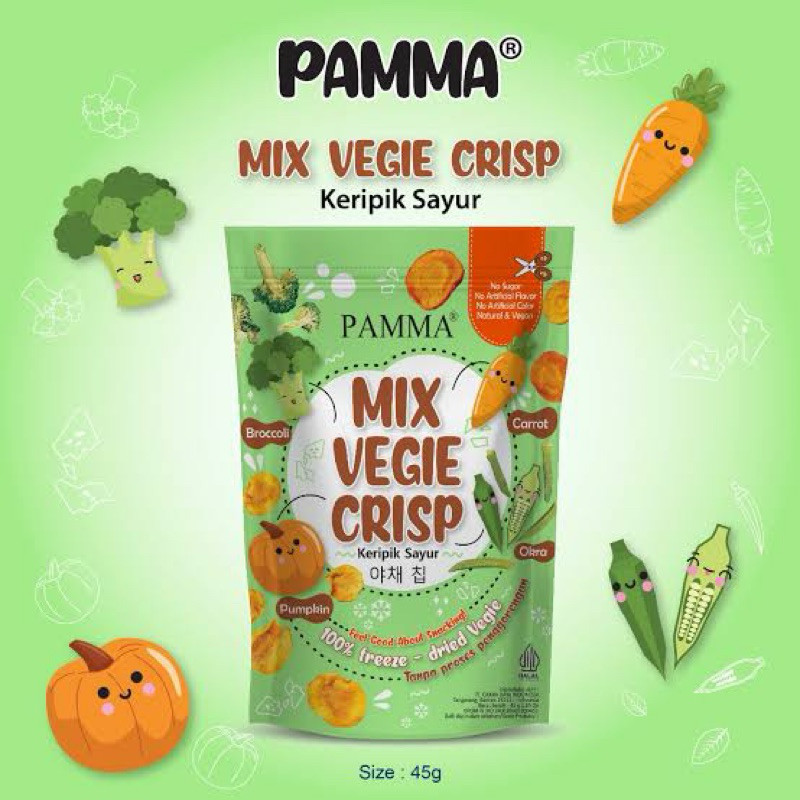

Pamma Mix Vegie Crisp 45g Pamma Mix Fruit Crisp 45g Pamma Whole Strawbery Crisp 45g Keripik Buah
