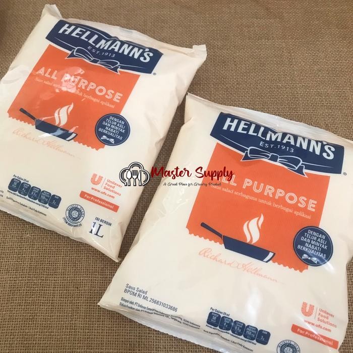 

CARAKA.STORE1 HELLMANS MAYONAISE 1 L / HELLMANS MAYOMAGIC / HELLMANN'S MAYO