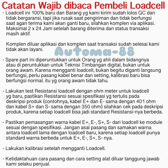 Loadcell 300Kg Load Cell 300 Kg Sensor Timbangan Digital Weighing