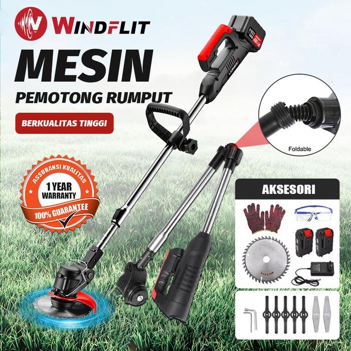 Ironhoof Mesin Pemotong Rumput Elektrik Mesin Potong Rumput Baterai Terlaris