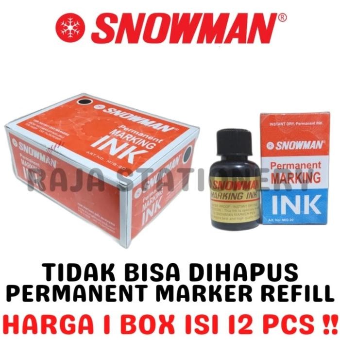

SNOWMAN PERMANENT MARKER REFILL B BLUE RED TINTA ISI ULANG SPIDOL SNOWMAN HITAM BIRU MERAH LUSIN BOX