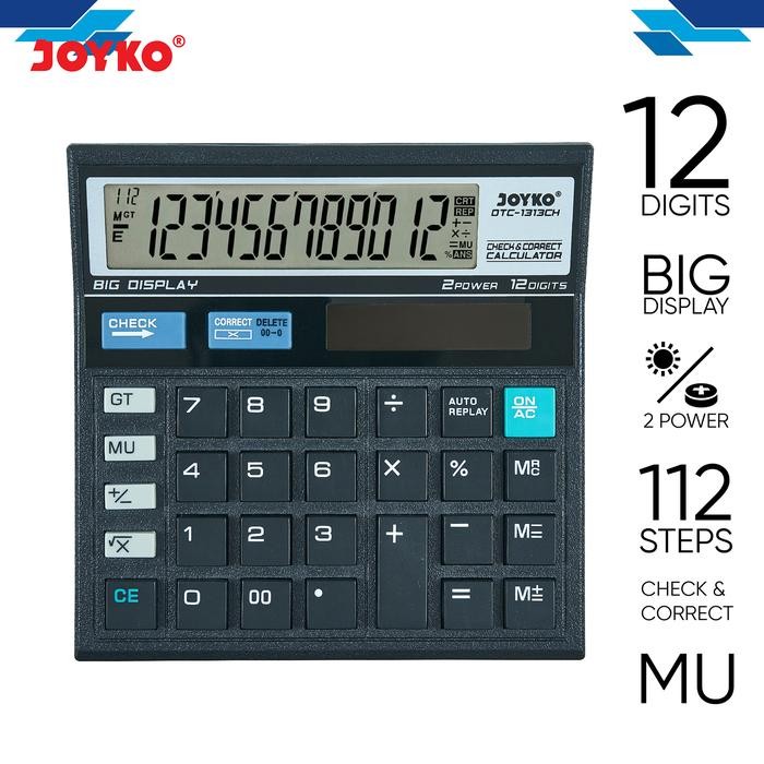 

Calculator 12 Digit / Kalkulator DTC1313CH 12 Angka Meja Kantor Kasir