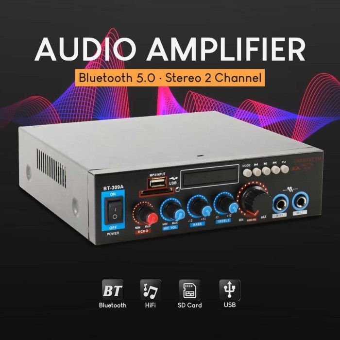 Kit Power Amplifier Hifi Mini 4 Channel Audio Stereo Bluetooth Karaoke New