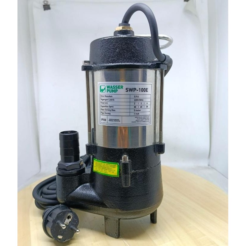 WASSER SWP 100 E pompa celup air kotor 1 INCH MANUAL 100 WATT AINLES