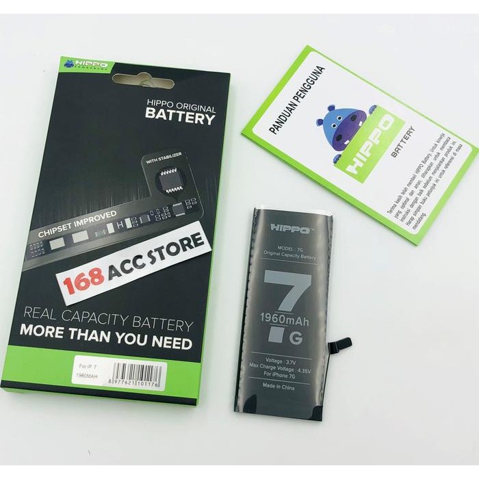 Mutu- Baterai Hippo Samsung Iphone 7 / Baterai Double Power Hippo Iphone 7G