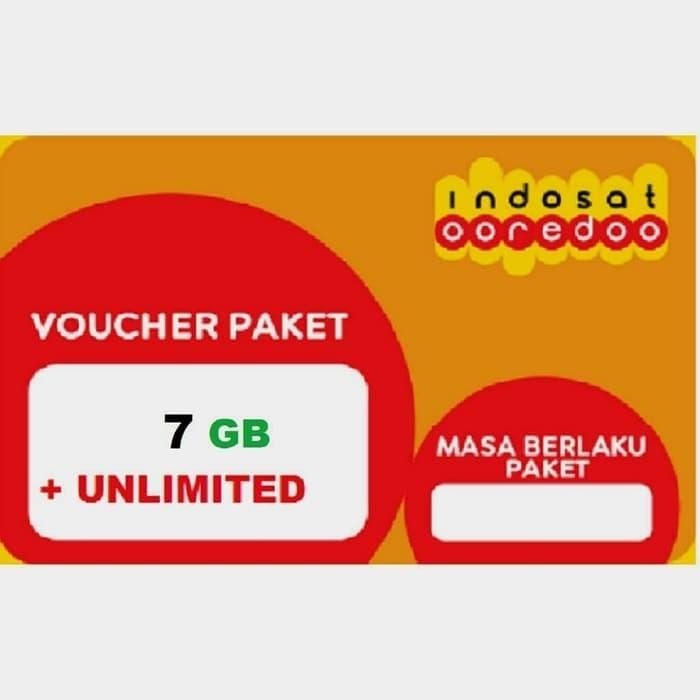 Mutu- Voucher Indosat 7Gb Unlimited