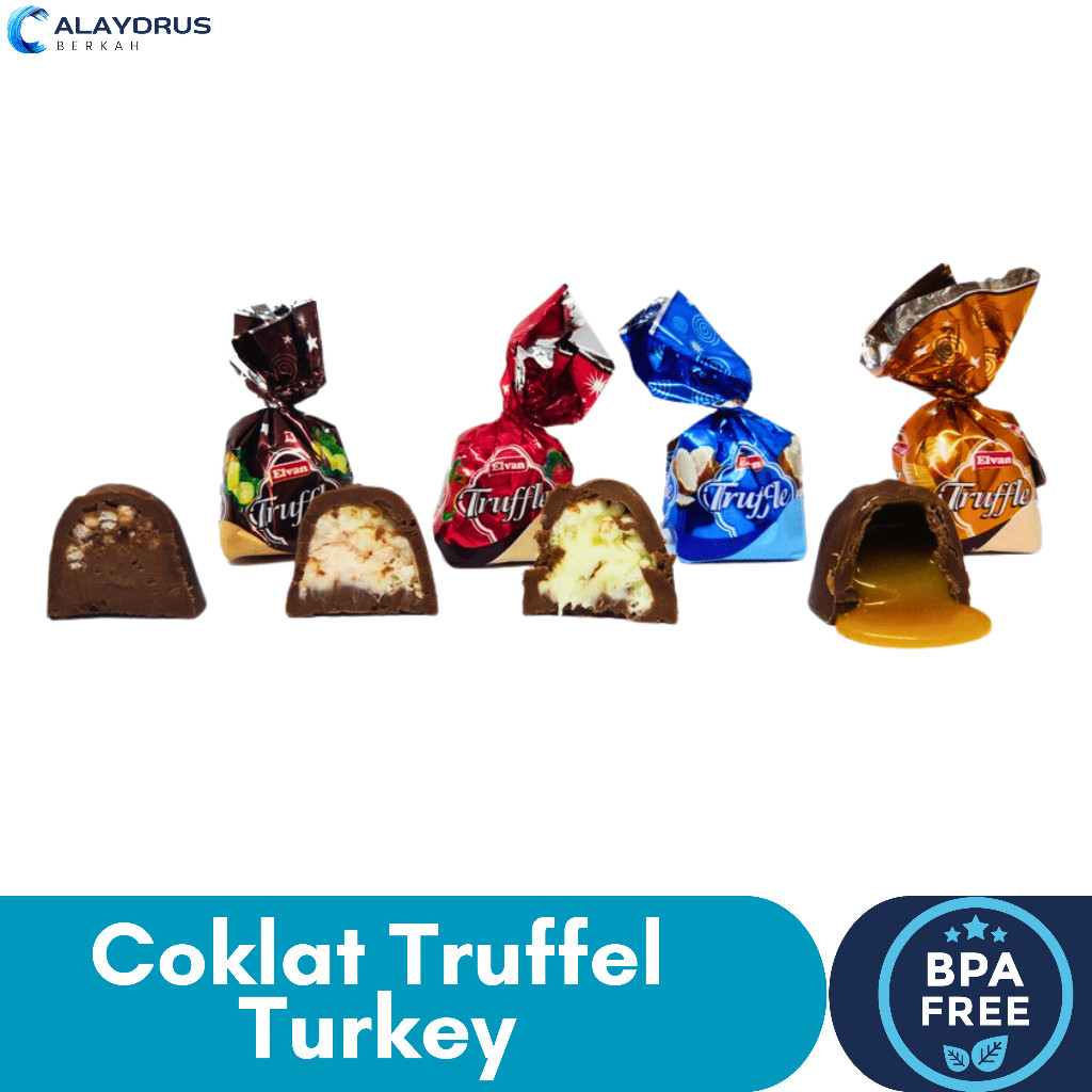 

Coklat Turki Truffle 1 Kg Elvan Premium Mix Cokelat Arab Turkey Oleh oleh Haji Umroh Halal & Sehat