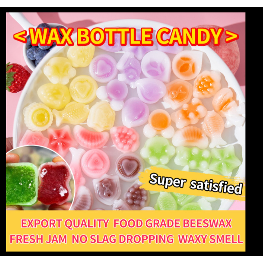 

Permen botol lilin, permen rasa buah, permen sandwich-camilan