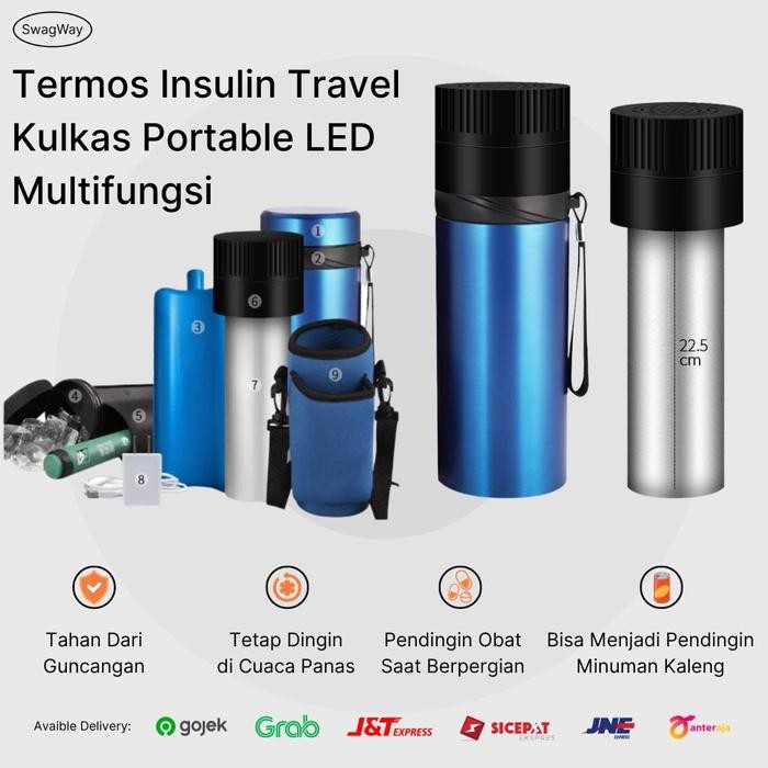HK11- Insulin Cooler Tempat Pendingin Penyimpanan Obat Botol Thermos Termos