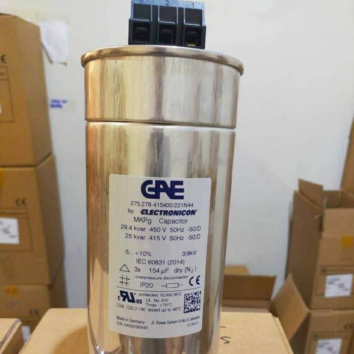 Kapasitor Bank 25Kvar / 25 Kvar Mkpg 3Phase 415V Gae